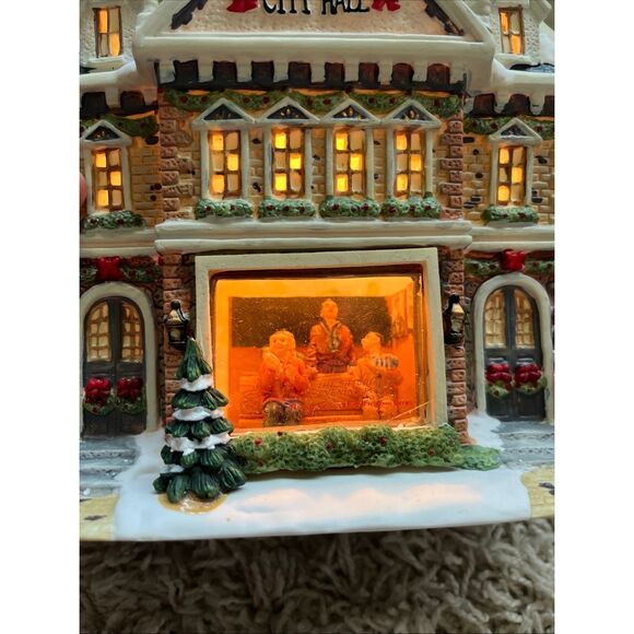 NIB Saturday Evening Post Norman Rockwell City Hall Freedom Of Speech Lighted Ho - Picture 7 of 15